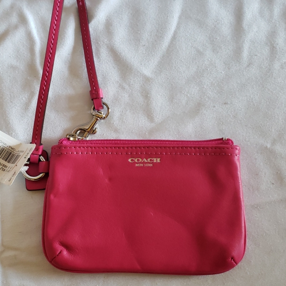 Coach pink wristlet